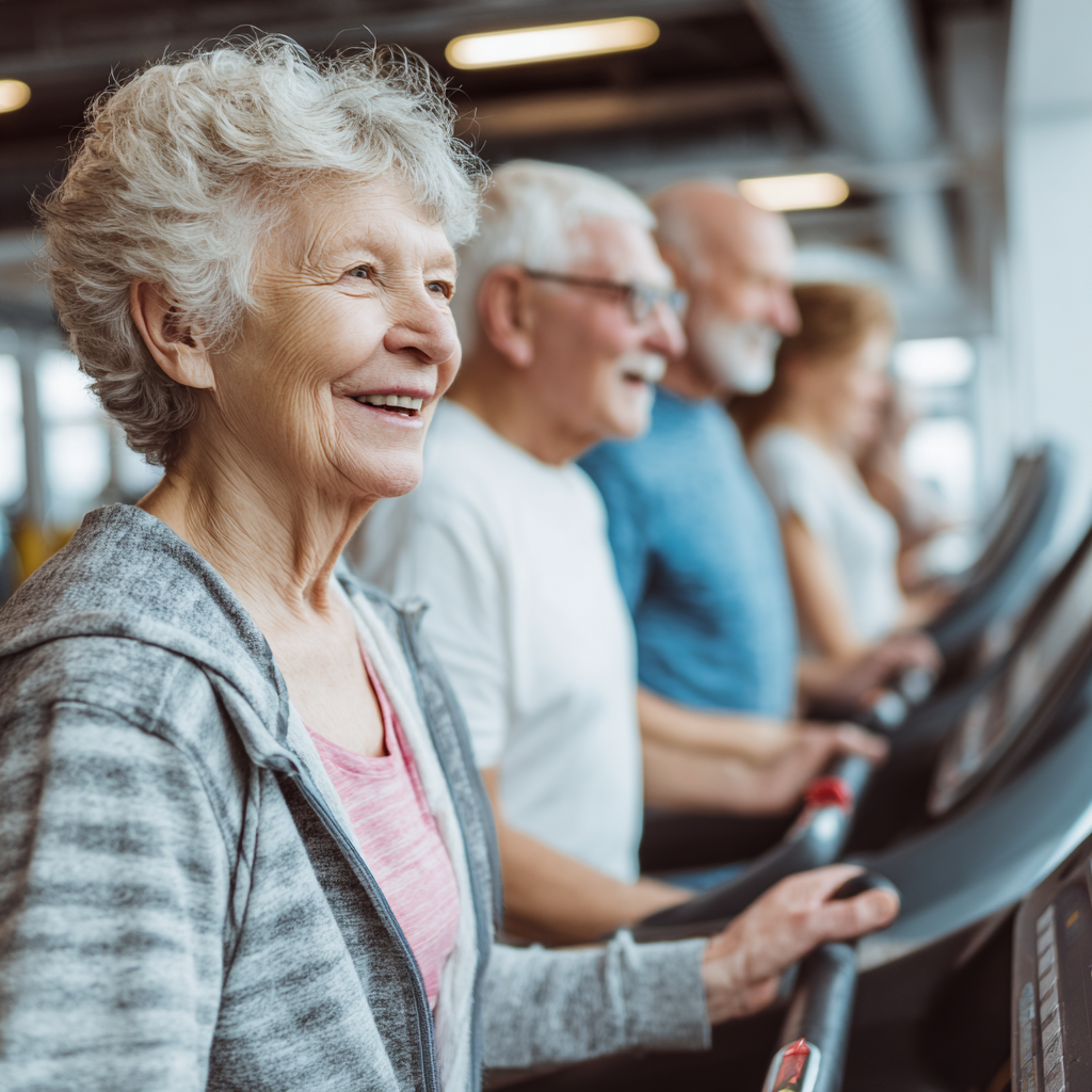 Професионален треньор с европейска външност на 30-35 години, демонстриращ правилна техника на упражнение с усмивка и увереност